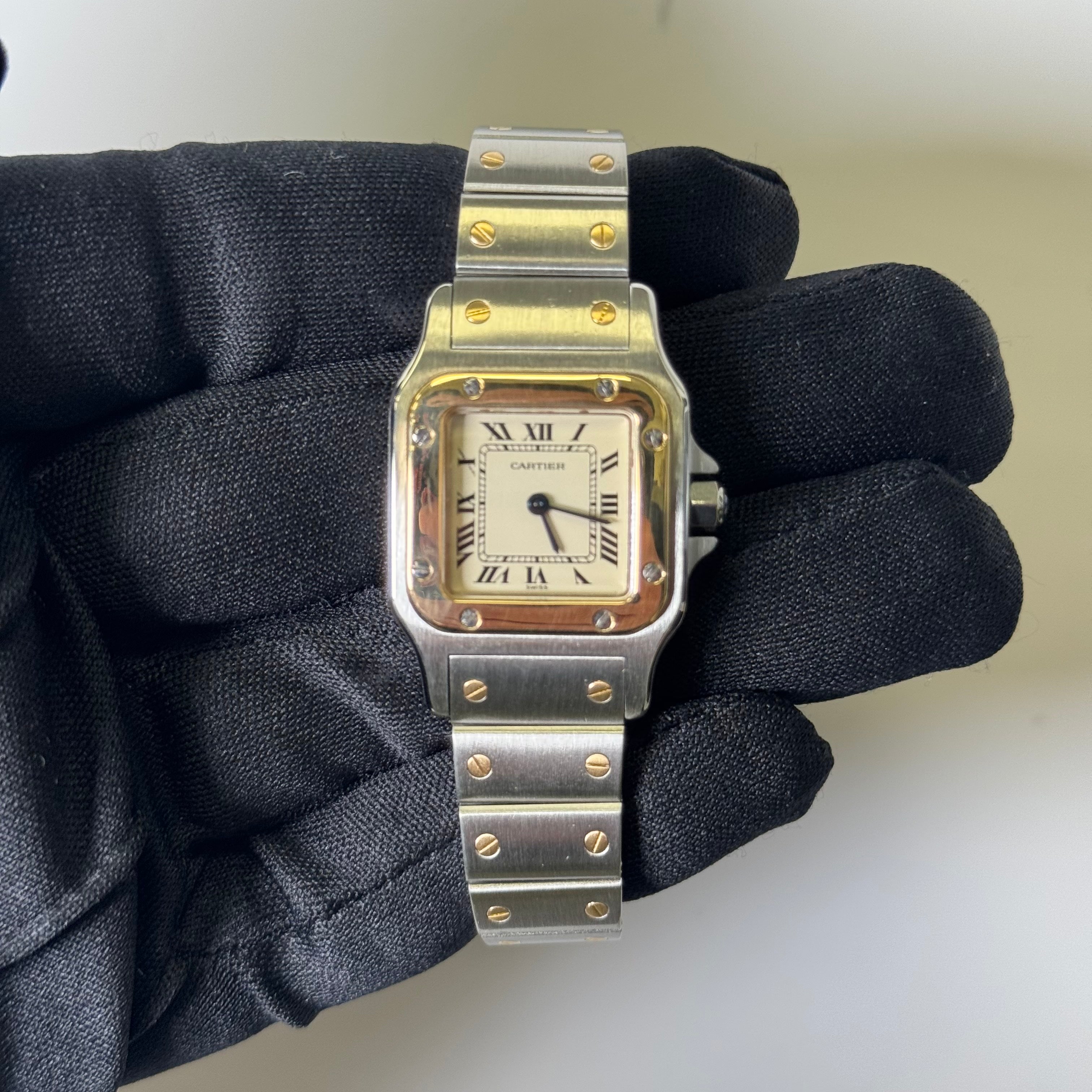 Cartier Santos Galbee 24x35mm White Dial Watch Reference #1567 - Happy Jewelers Fine Jewelry Lifetime Warranty