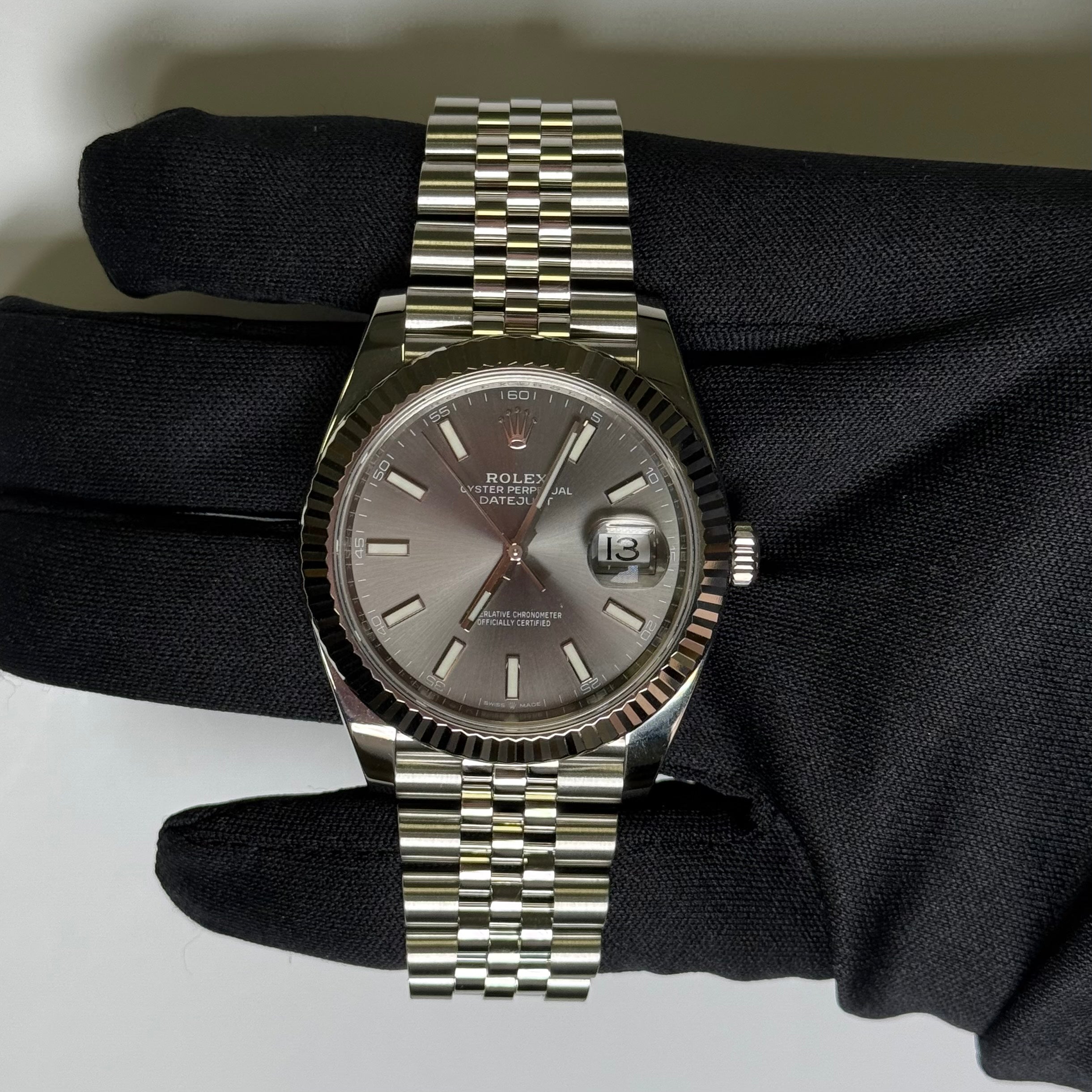 Rolex Datejust 41mm Rhodium Dial Watch Ref# 126334 – Happy Jewelers