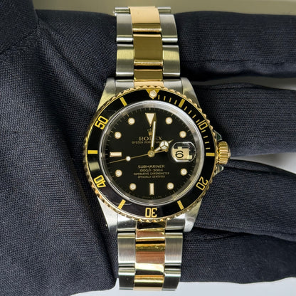 Rolex Submariner 40mm Black Dial Watch Ref# 16613 - Happy Jewelers Fine Jewelry Lifetime Warranty