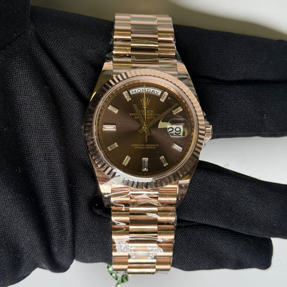 Rolex Day-Date 40mm Chocolate Dial Watch Ref# 228235 - Happy Jewelers Fine Jewelry Lifetime Warranty