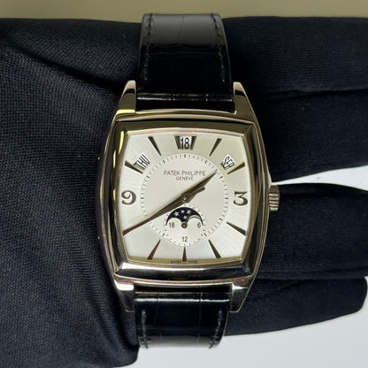 Patek Philippe Annual Calendar 38mm Silver Dial Watch Ref# 5135G