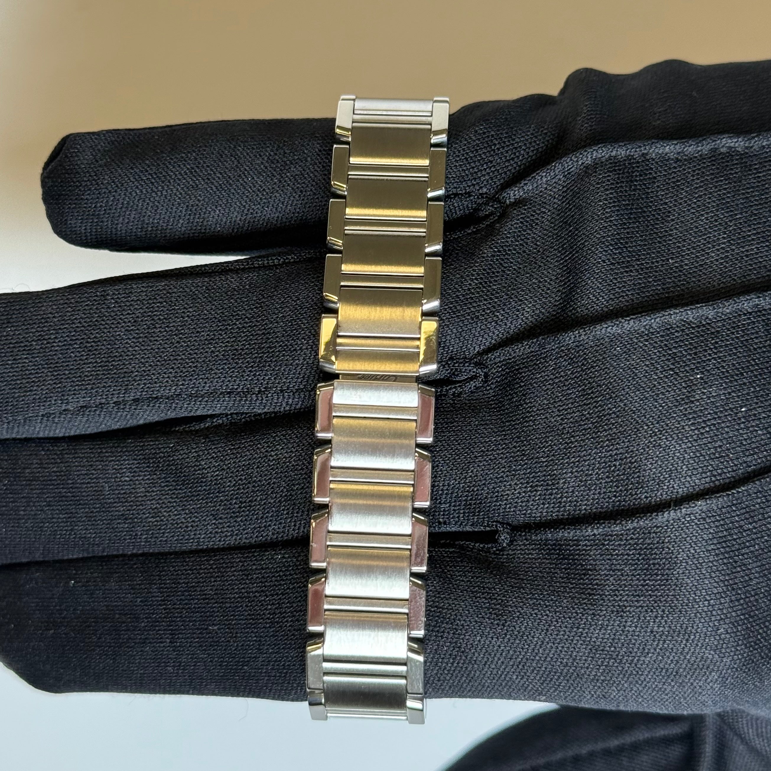 Cartier Tank Francaise 20x25mm Pink Mother of Pearl Dial Watch Reference #W51028Q3 - Happy Jewelers Fine Jewelry Lifetime Warranty
