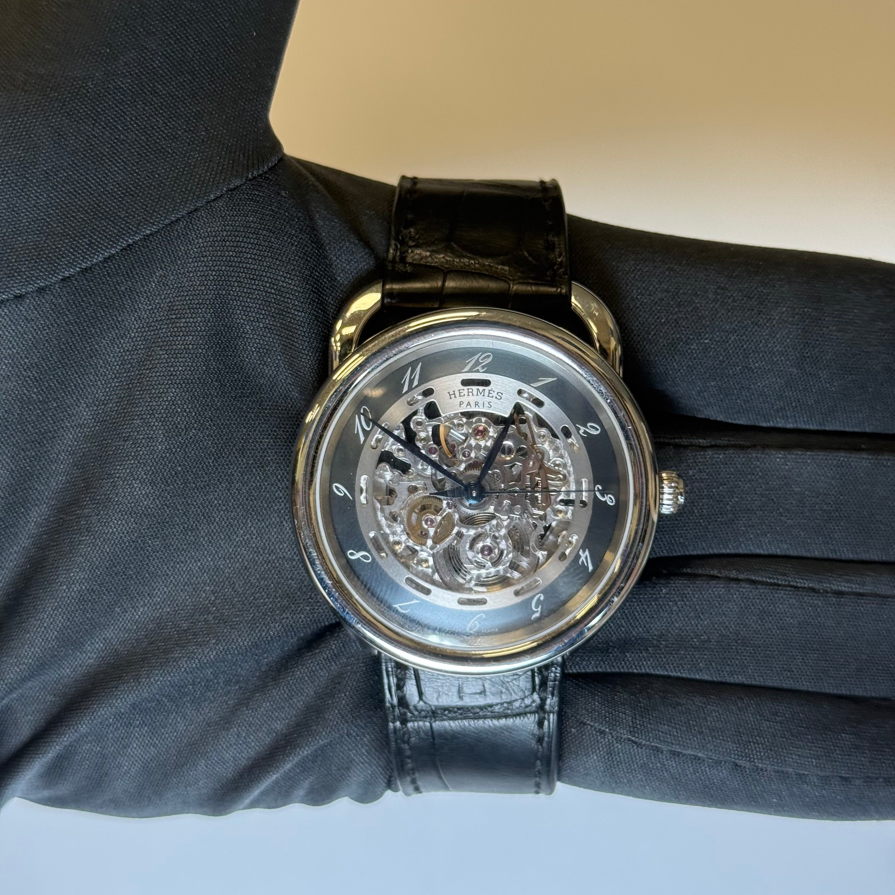 Hermes Squelette 40mm Skeleton Dial Watch Ref# AR6.710A