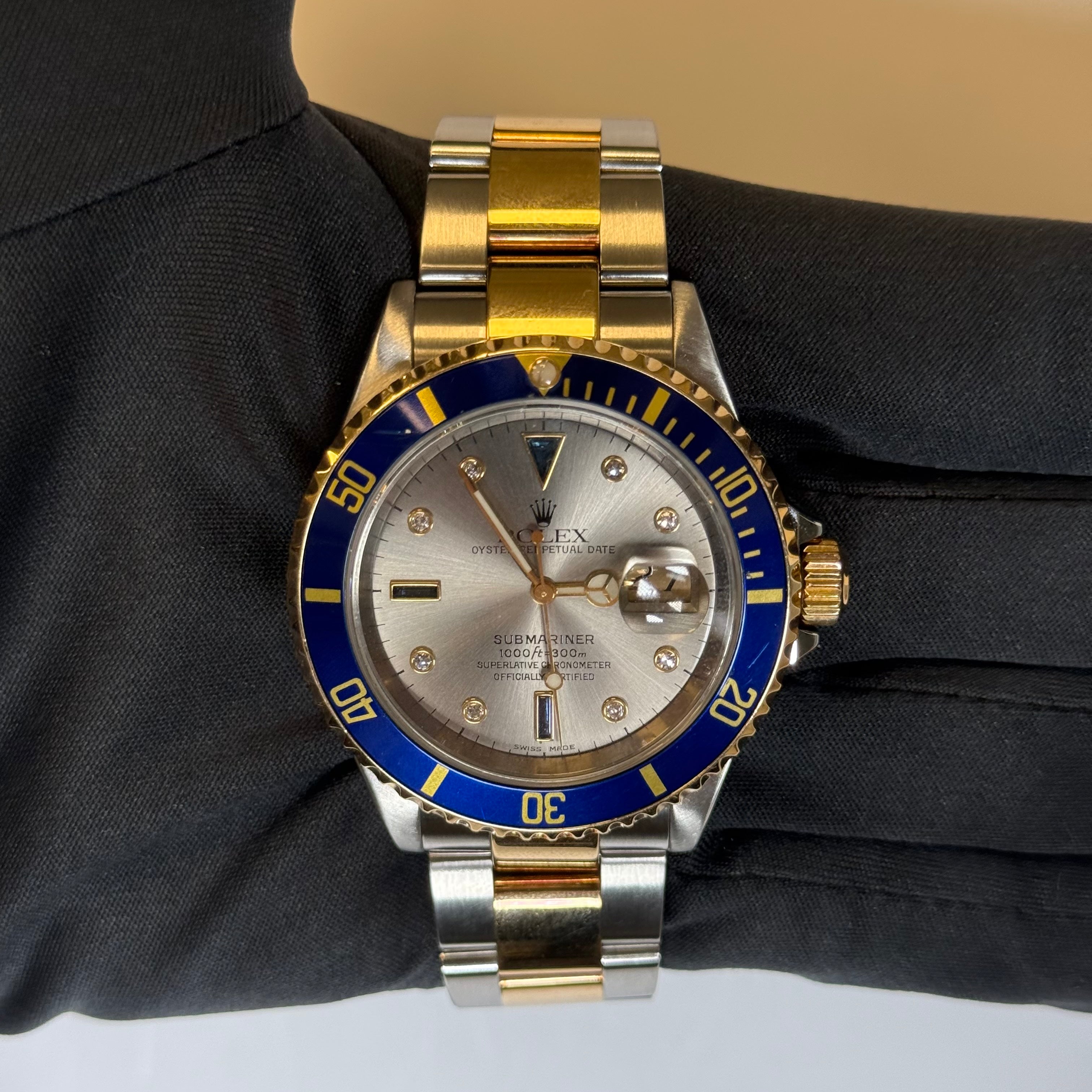 Rolex Submariner 40mm Silver Dial Watch Ref# 16613