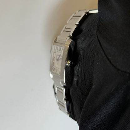 Cartier Tank Francaise 28x32mm White Dial Watch Reference #W51002Q3