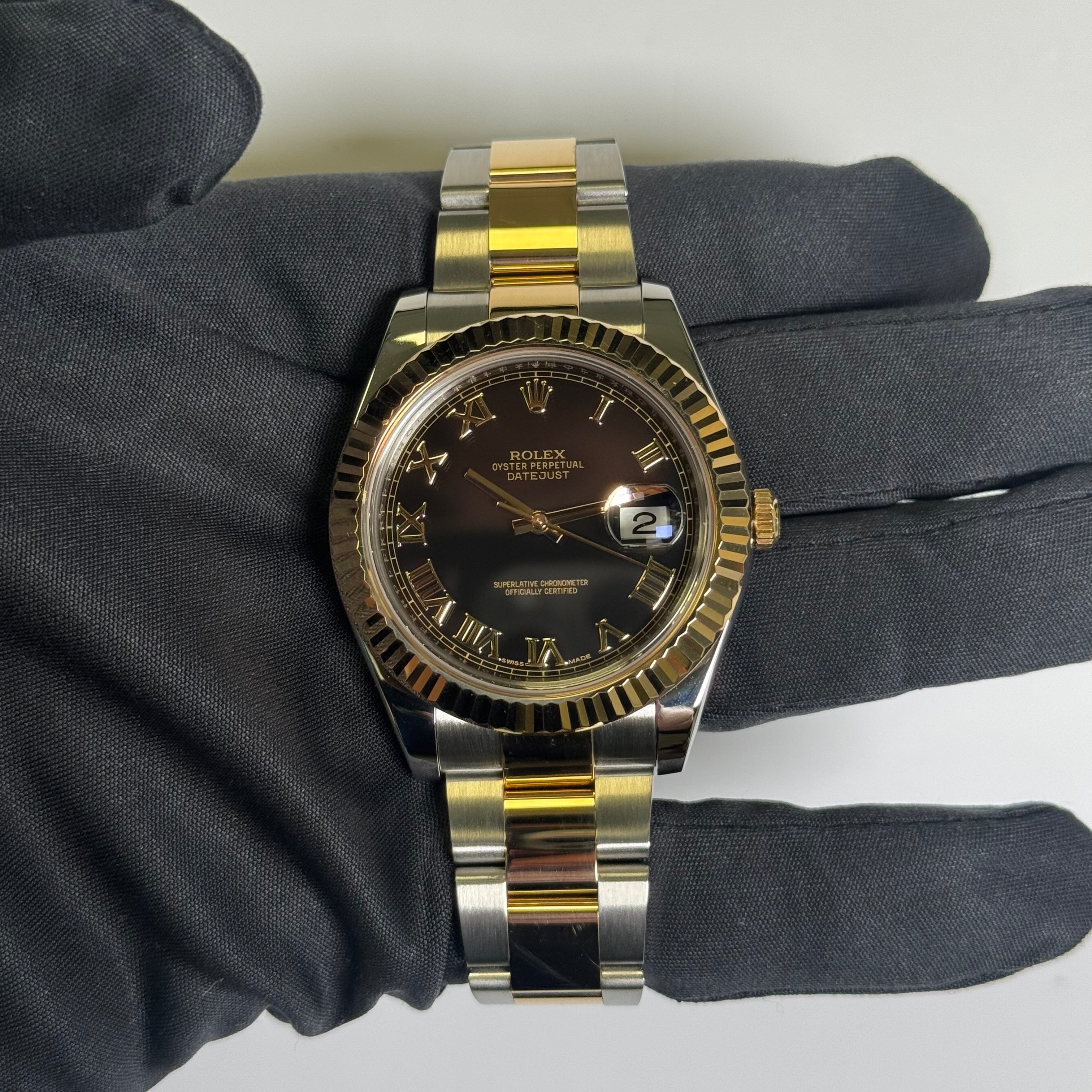 Rolex Datejust 41mm Black Dial Watch Ref# 116333 - Happy Jewelers Fine Jewelry Lifetime Warranty