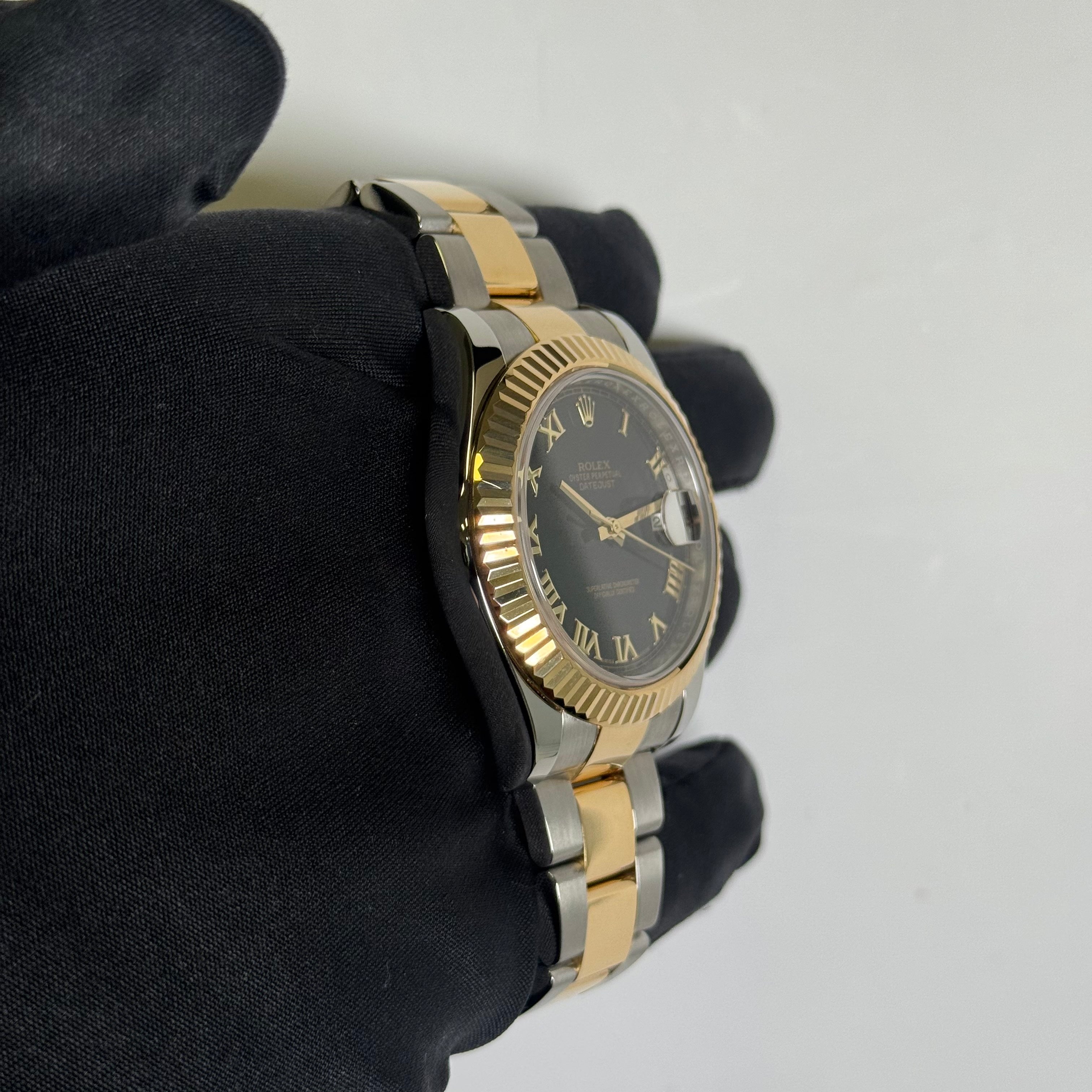 Rolex Datejust 41mm Black Dial Watch Ref# 116333 - Happy Jewelers Fine Jewelry Lifetime Warranty