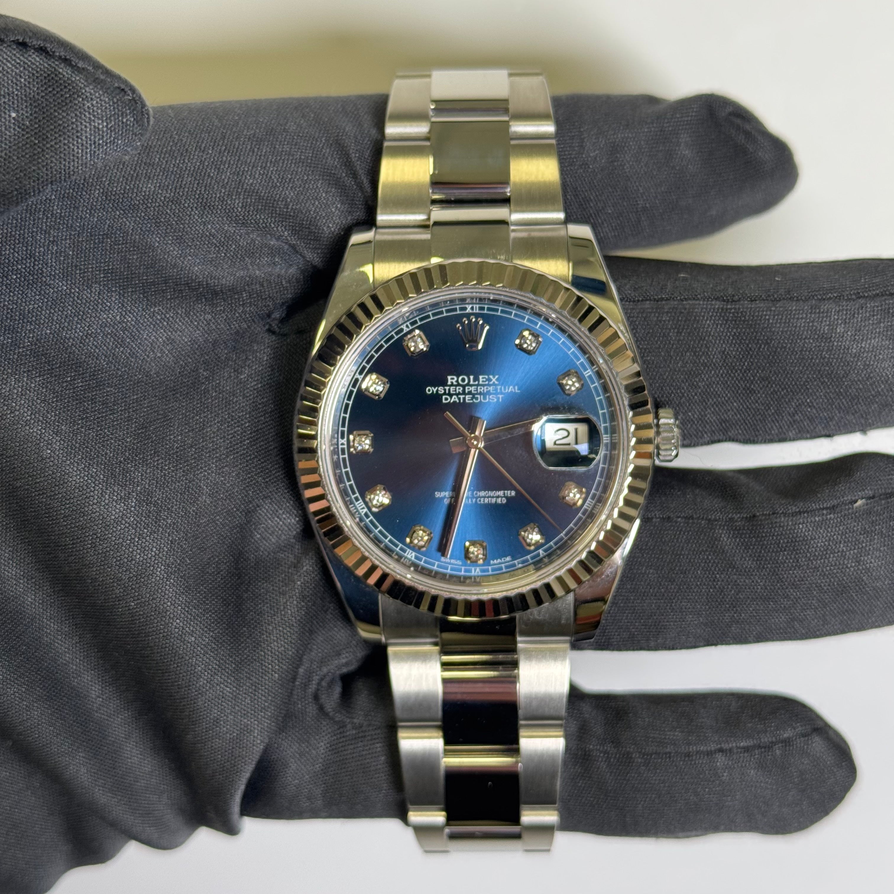 Rolex Datejust 41mm Blue Dial Watch Ref# 126334 - Happy Jewelers Fine Jewelry Lifetime Warranty