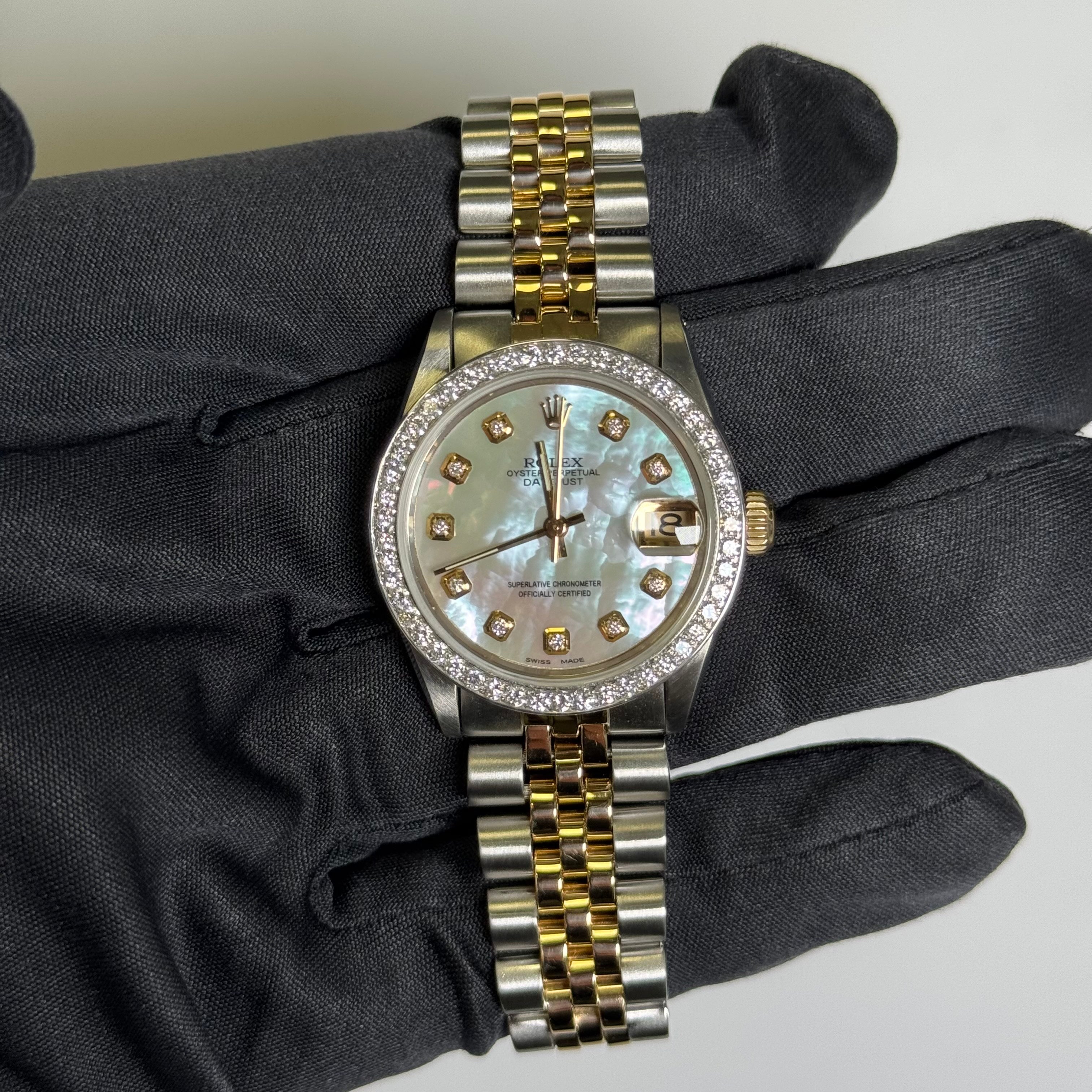 Rolex Datejust 31mm MOP Dial Watch Ref# 6827 - Happy Jewelers Fine Jewelry Lifetime Warranty