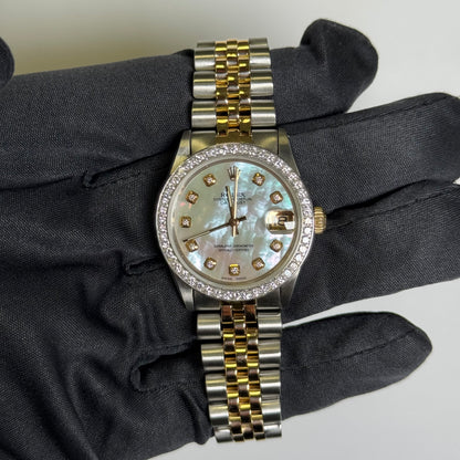 Rolex Datejust 31mm MOP Dial Watch Ref# 6827 - Happy Jewelers Fine Jewelry Lifetime Warranty