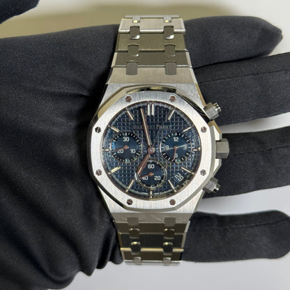 Audemars Piguet Royal Oak 41mm Blue Dial Watch Ref# 26240ST.OO.1320ST.05 - Happy Jewelers Fine Jewelry Lifetime Warranty