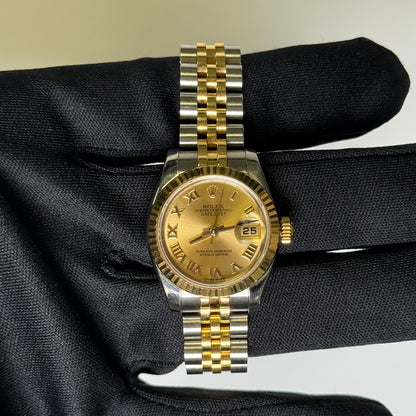 Rolex Datejust 26mm Champagne Dial Watch Ref# 179173 - Happy Jewelers Fine Jewelry Lifetime Warranty