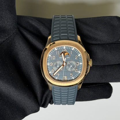 Patek Philippe Aquanaut 39mm Blue Dial Watch Ref# 5261R-001 - Happy Jewelers Fine Jewelry Lifetime Warranty