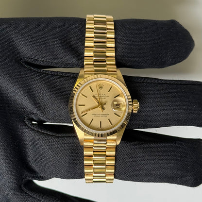 Rolex Datejust 26mm Champagne Dial Watch Ref# 69178 - Happy Jewelers Fine Jewelry Lifetime Warranty