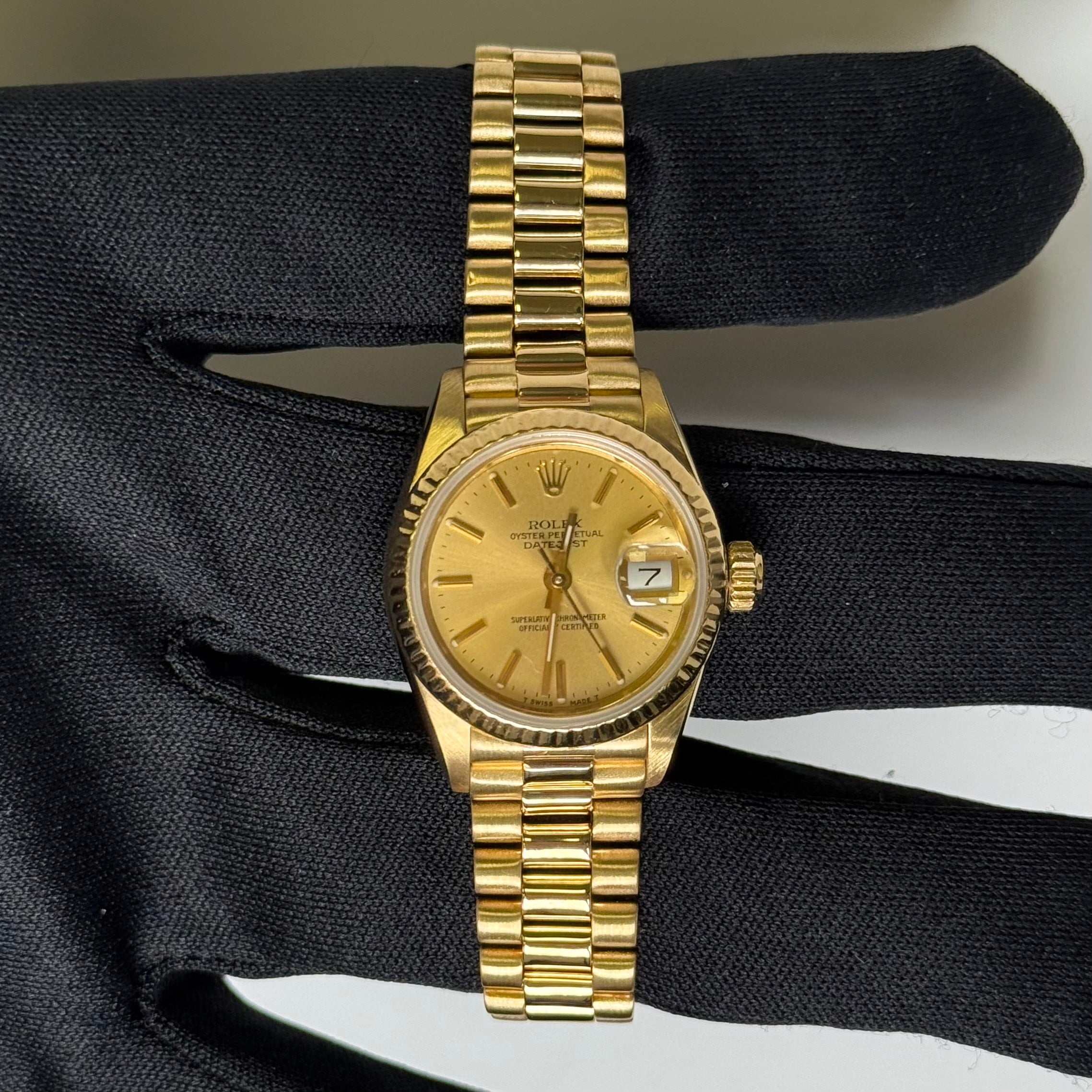 Rolex Datejust 26mm Champagne Dial Watch Ref# 69178