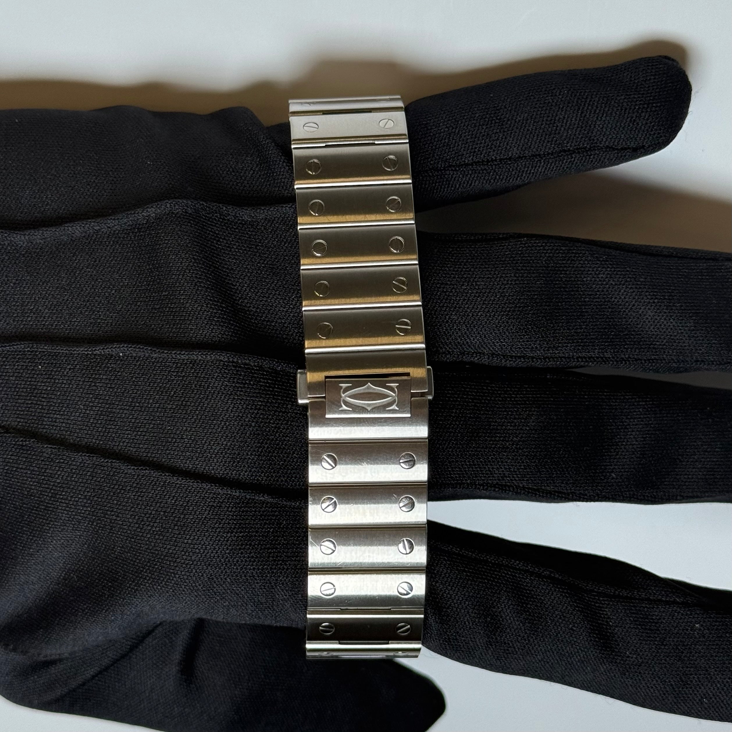 Cartier Santos 40mm Blue Dial Watch Ref# WSSA0030