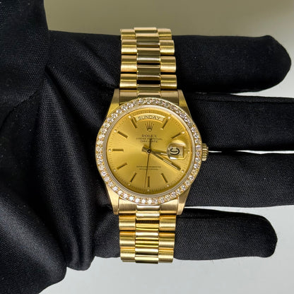 Rolex Day-Date 36mm Champagne Dial Watch Ref# 18038