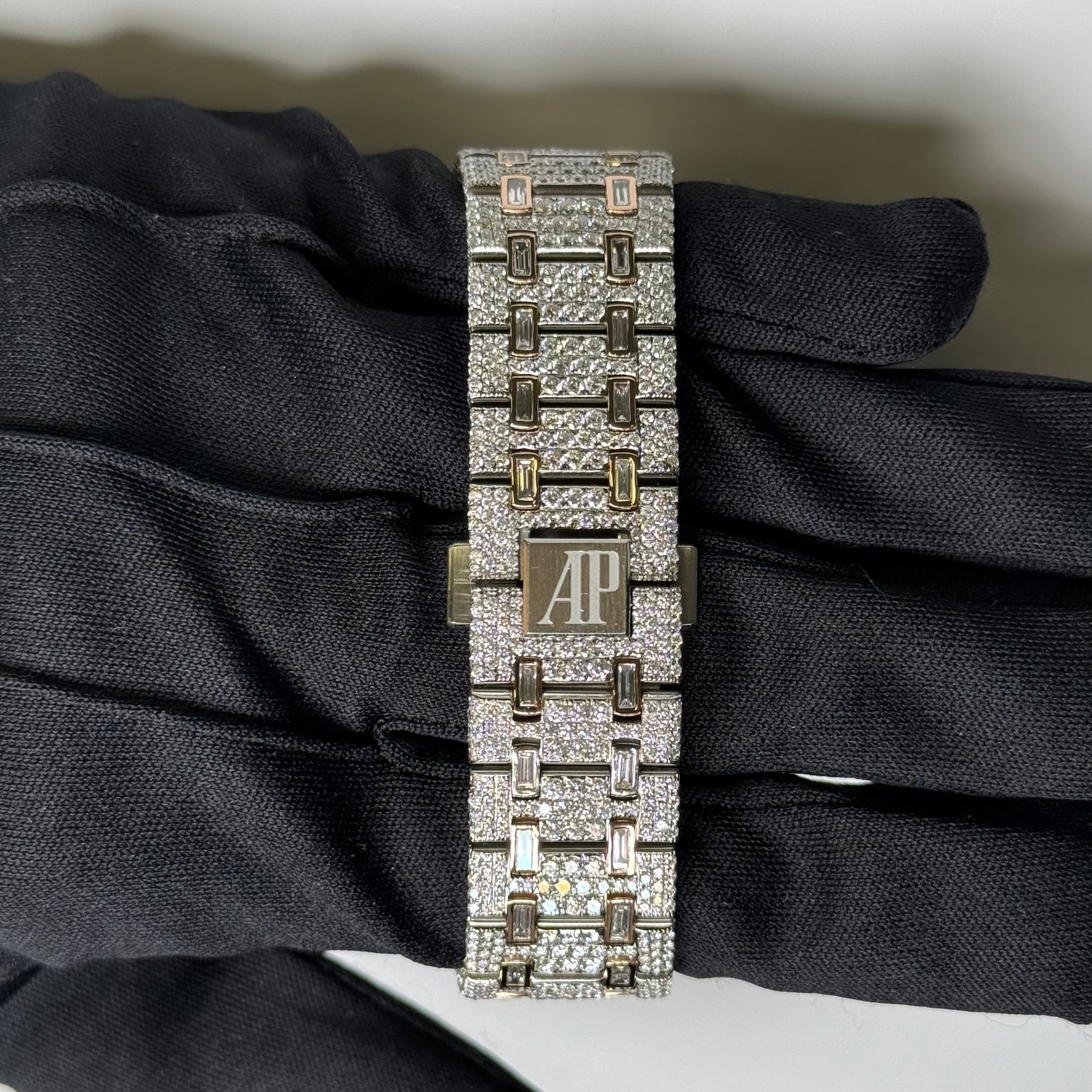 Audemars Piguet Royal Oak 41mm Pave Dial Watch Ref# 15400SR - Happy Jewelers Fine Jewelry Lifetime Warranty