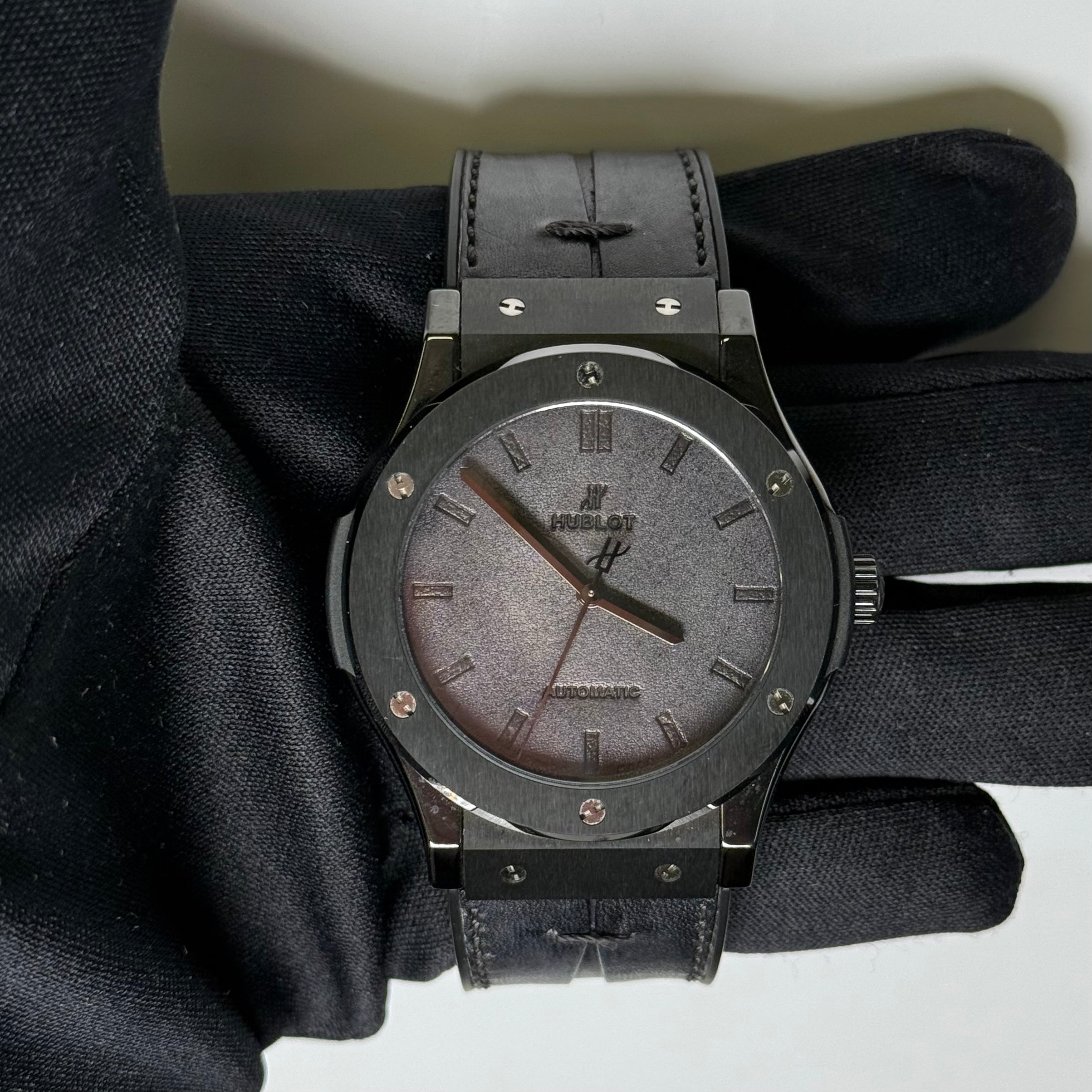 Hublot Classic Fusion 45mm Black Dial Watch Ref# 511.CM.0500.VR.BER16 - Happy Jewelers Fine Jewelry Lifetime Warranty