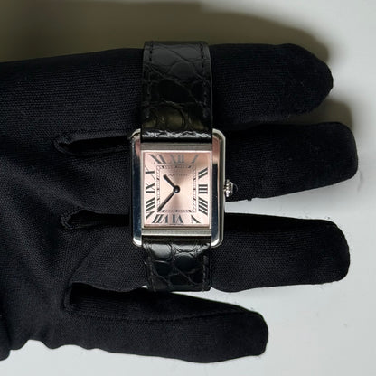 Cartier Tank 31mm Pink Dial Watch Ref# W5200000
