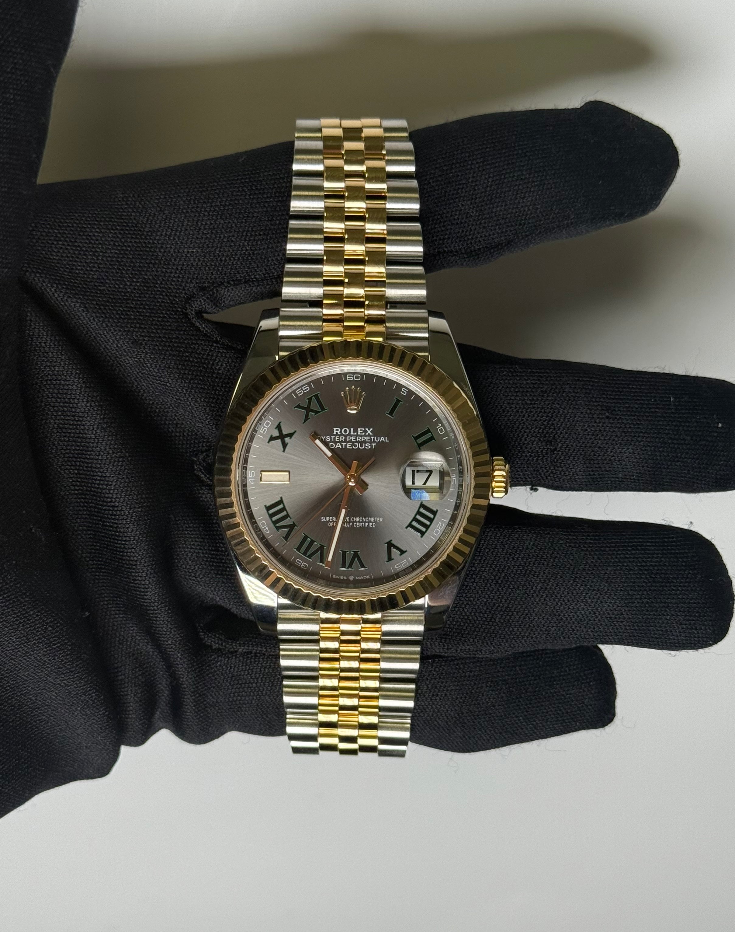 Rolex Datejust 41mm Wimbledon Dial Watch Ref# 126333