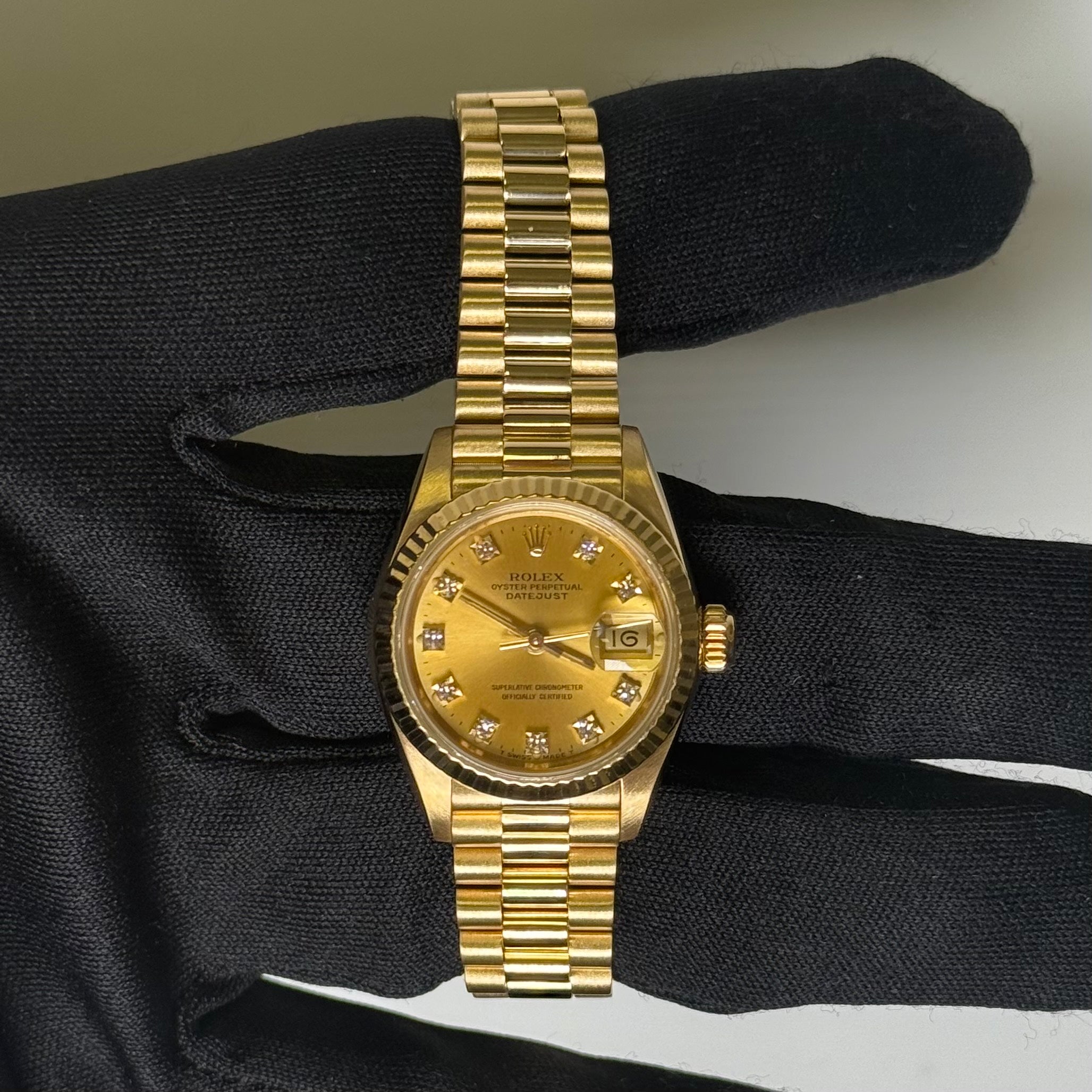 Rolex Datejust 26mm Champagne Dial Watch Ref# 69178