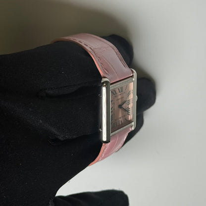 Cartier Tank 31mm Pink Dial Watch Ref# W5200000