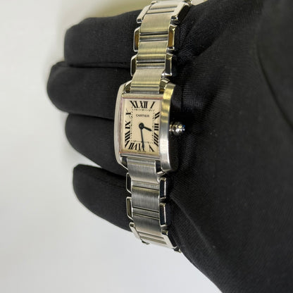 Cartier Tank 20mm Ivory Dial Watch Ref# W51008Q3