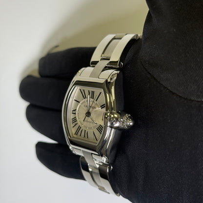 Cartier Roadster 35mm Silver Dial Watch Ref# W62025V3