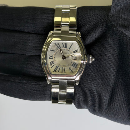 Cartier Roadster 31mm Silver Dial Watch Ref# W62016V3
