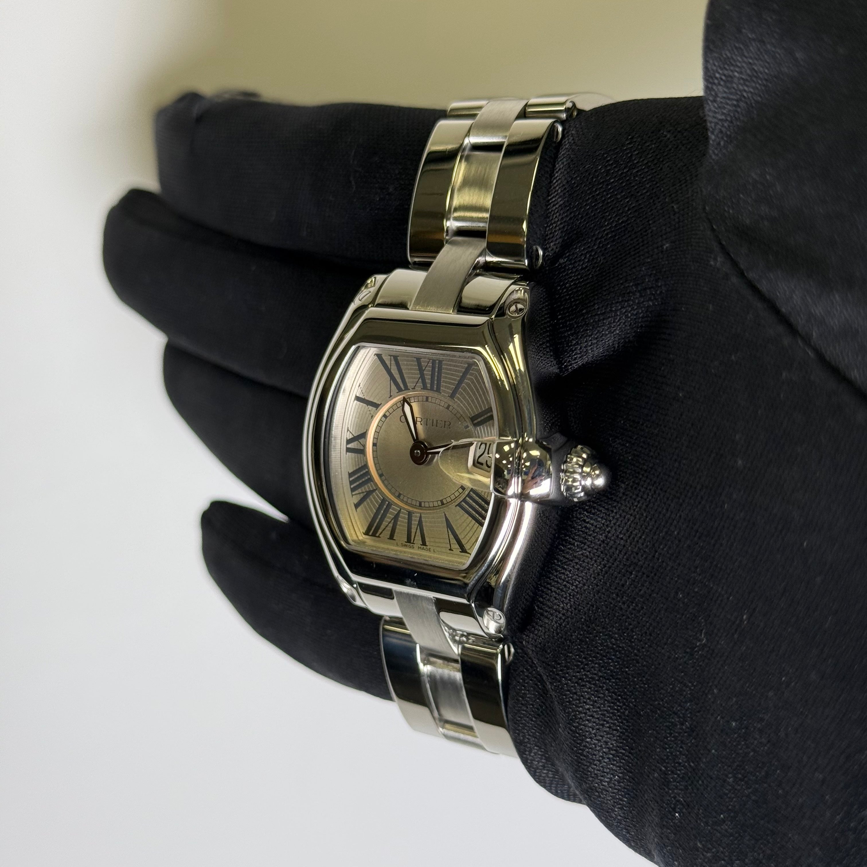 Cartier Roadster 31mm Silver Dial Watch Ref# W62016V3