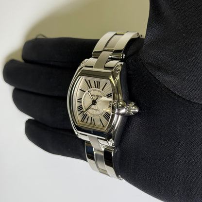 Cartier Roadster 35mm Silver Dial Watch Ref# W62025V3