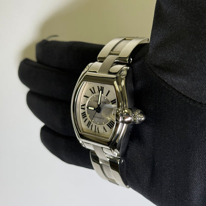 Cartier Roadster 35mm Silver Dial Watch Ref# W62025V3