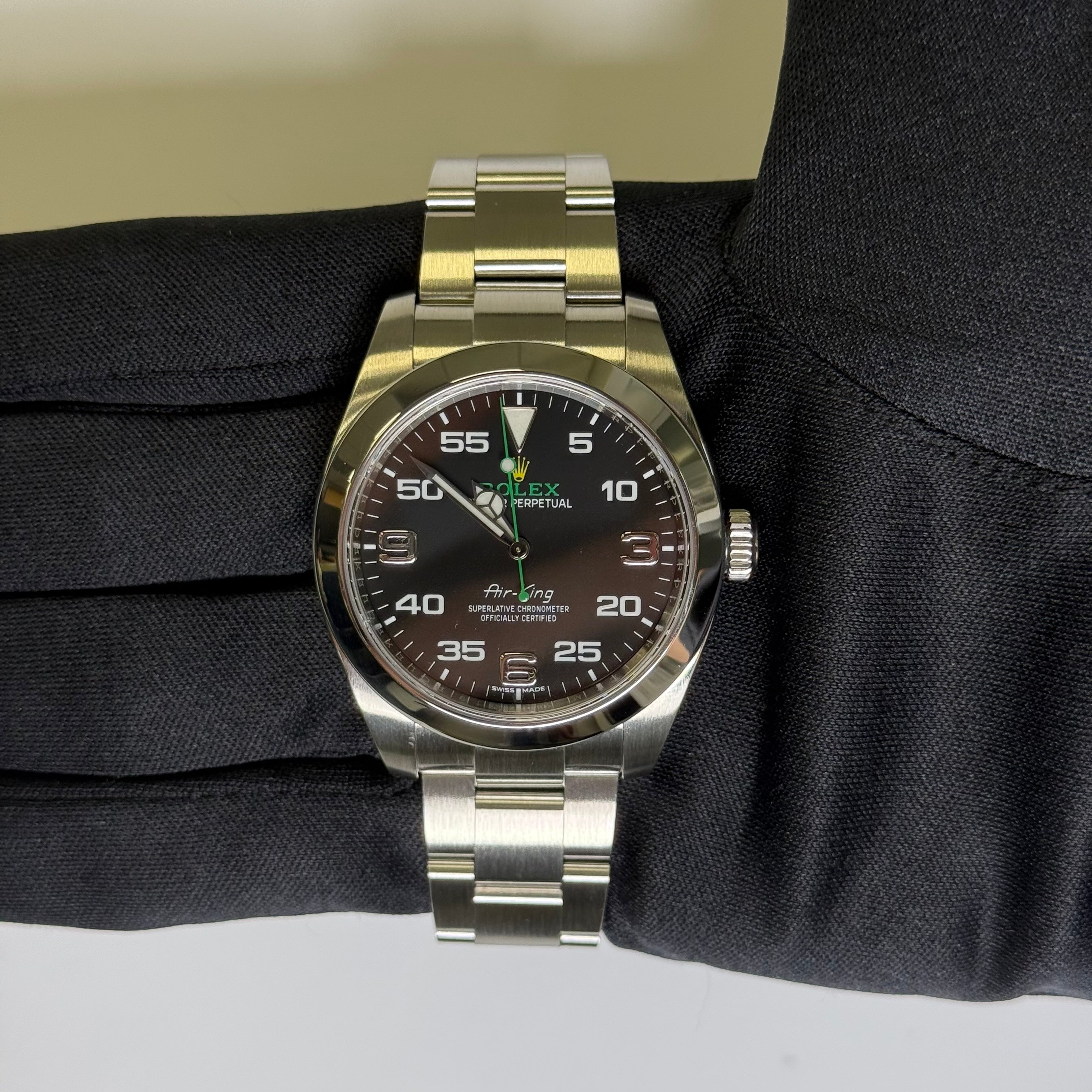 Rolex Air-King 40mm Black Arabic Dial Watch Ref# 116900