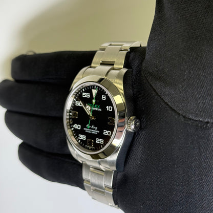 Rolex Air-King 40mm Black Arabic Dial Watch Ref# 116900