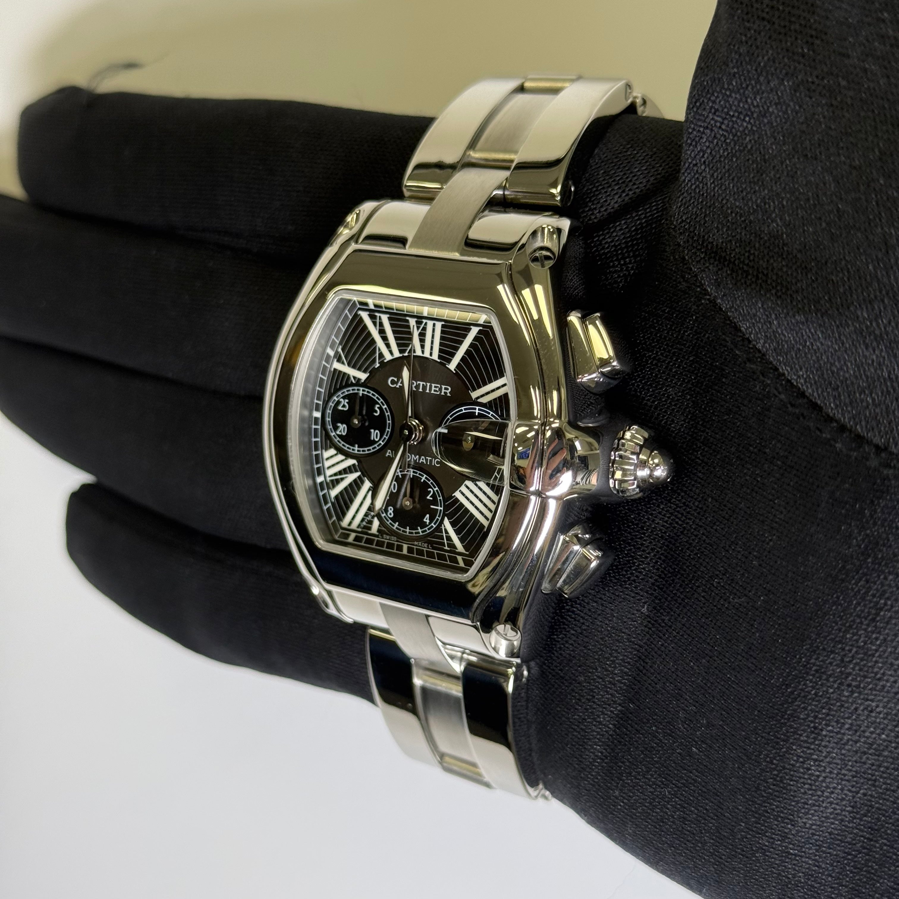 Cartier Roadster 43mm Black Dial Watch Ref# W62020X6