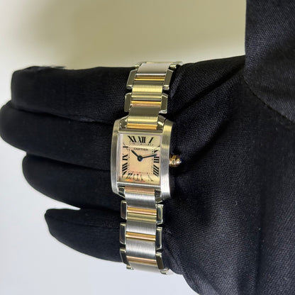 Cartier Tank 20mm White Dial Watch Ref# W51007Q4