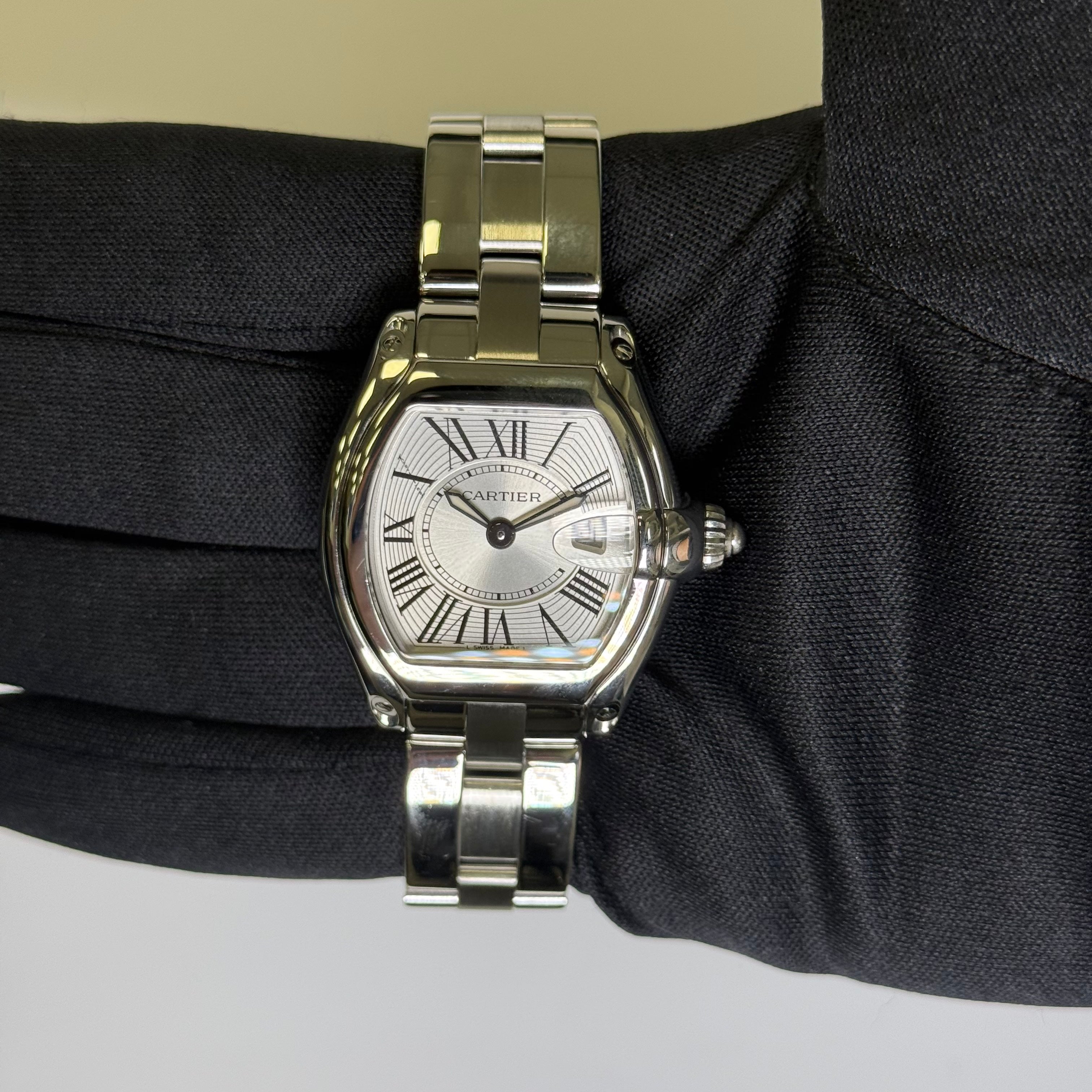 Cartier Roadster 31mm Silver Dial Watch Ref# W62016V3