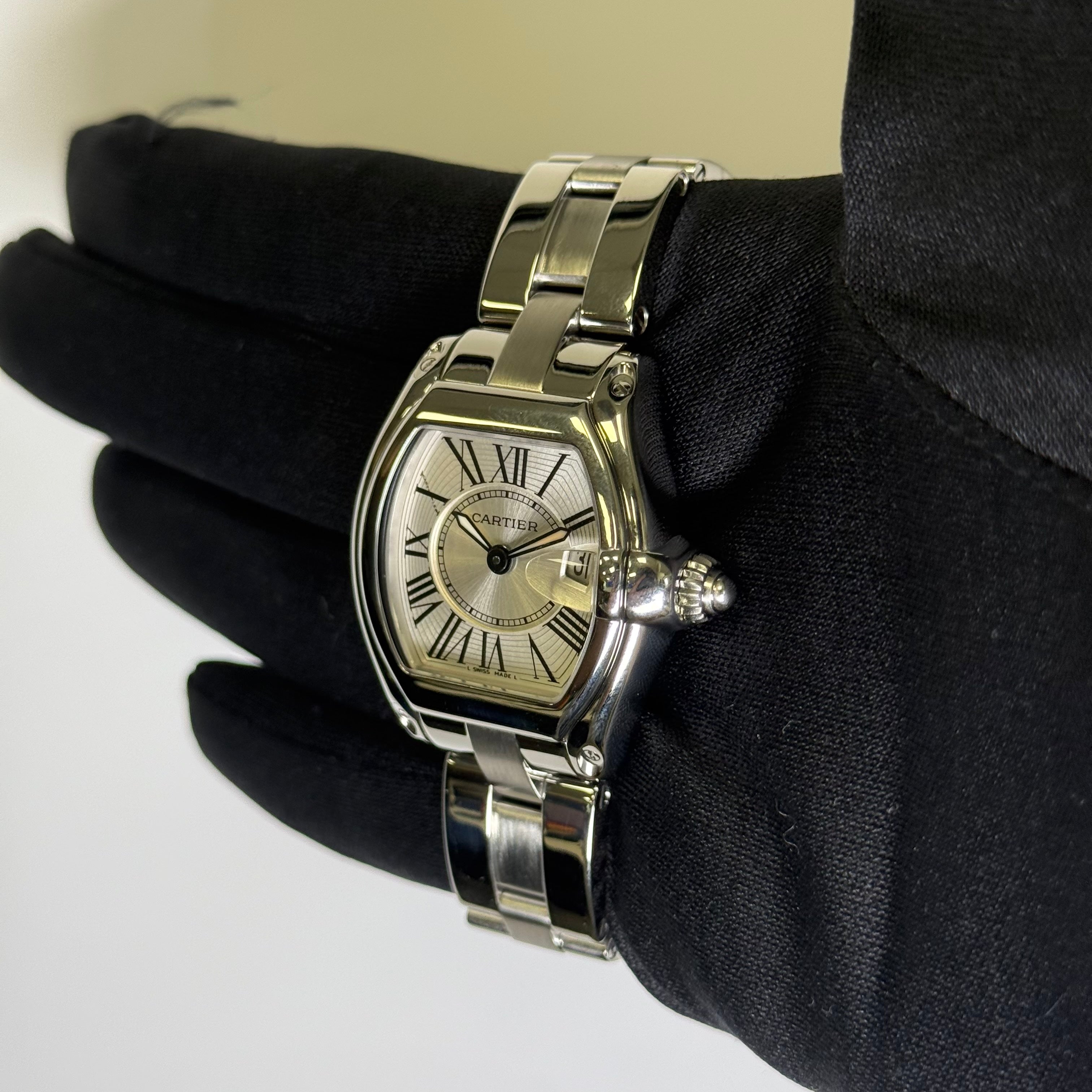 Cartier Roadster 31mm Silver Dial Watch Ref# W62016V3