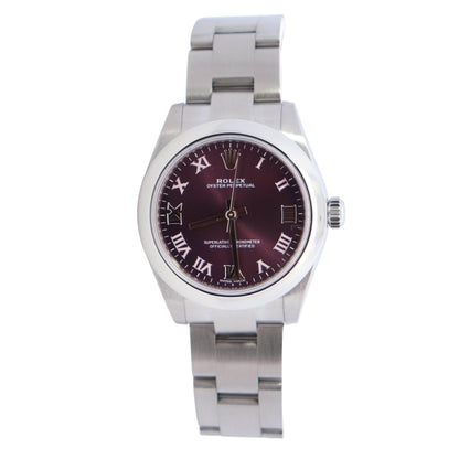 Rolex Oyster Perpetual 31mm Purple Dial Watch Ref# 177200 - Happy Jewelers Fine Jewelry Lifetime Warranty