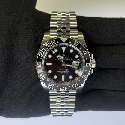 Rolex GMT-Master II 40mm Black Dial Watch Ref# 126710GRNR