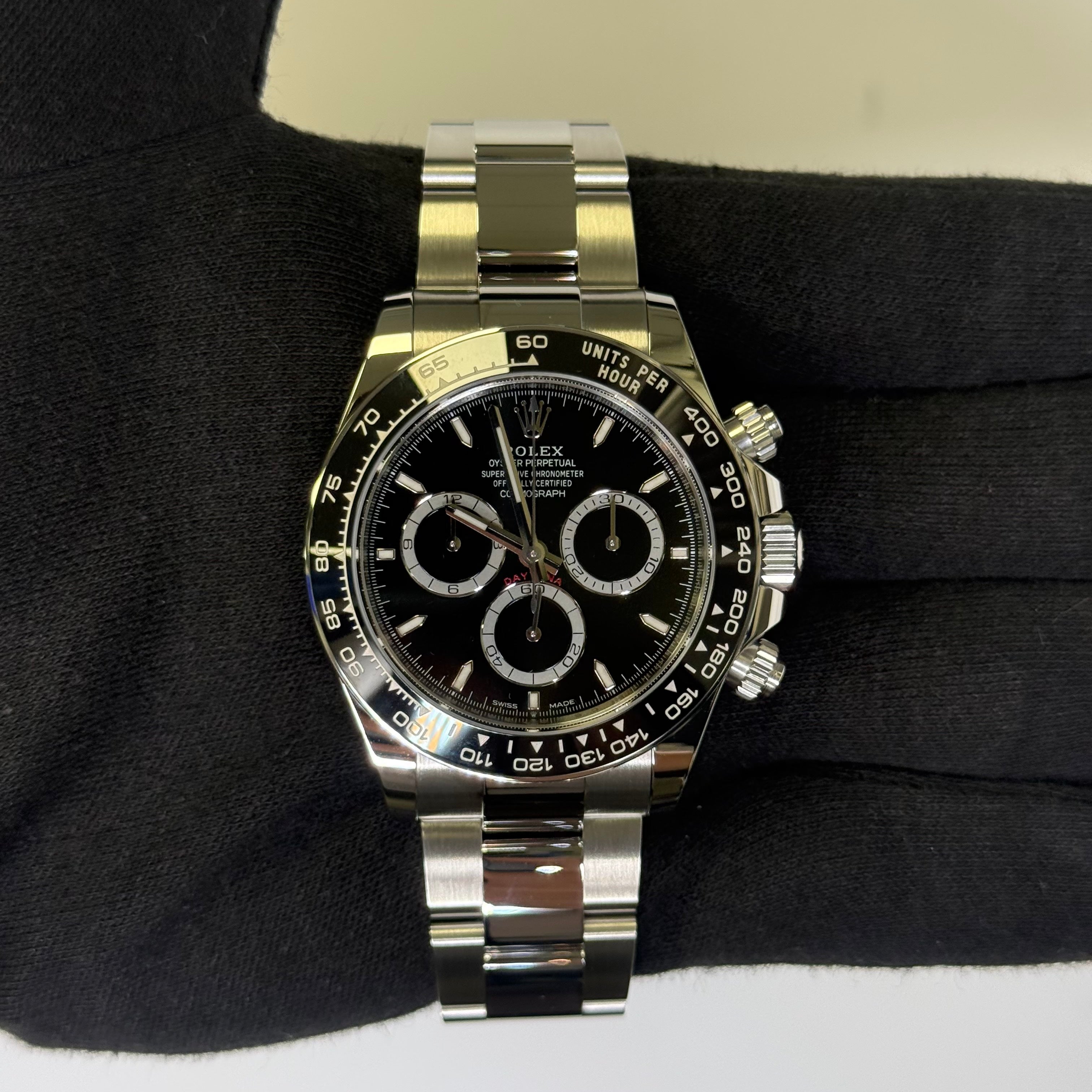 Rolex Daytona 40mm Black Dial Watch Ref# 126500LN