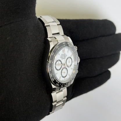 Rolex Daytona 40mm White Dial Watch Ref# 126500LN