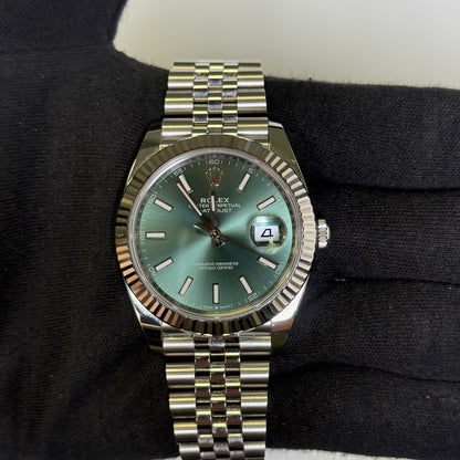 Rolex Datejust 41mm Green Dial Watch Ref# 126334
