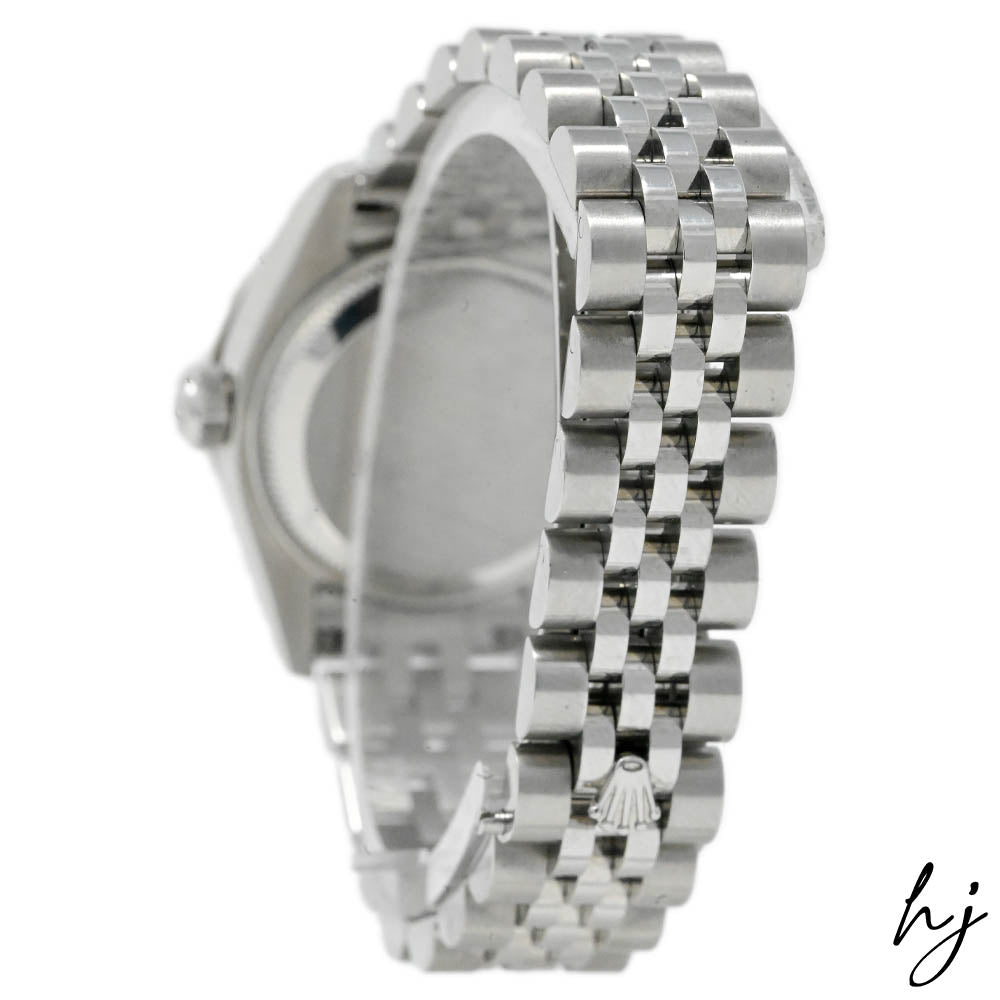 Rolex Datejust Stainlkess Steel 26mm White MOP Diamond Dial Watch Reference #: 179174 - Happy Jewelers Fine Jewelry Lifetime Warranty
