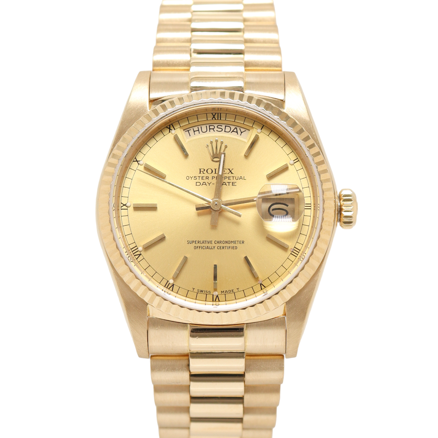 Rolex Day-Date 36mm Champagne Dial Ref# 18038