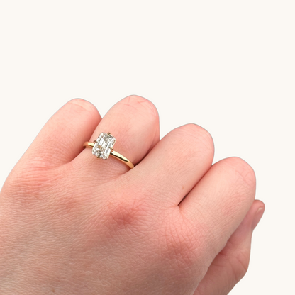 2.04 Emerald Lab Diamond Engagement Ring - Happy Jewelers Fine Jewelry Lifetime Warranty