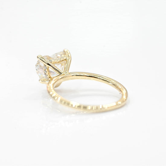 3.27 Carat Heart Lab Grown Diamond Engagement Ring with Hidden Halo - Happy Jewelers Fine Jewelry Lifetime Warranty