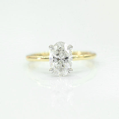 1.00-1.99 Carat Oval Lab Grown Diamond Solitaire Engagement Ring - Happy Jewelers Fine Jewelry Lifetime Warranty