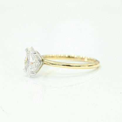 1.00-1.99 Carat Oval Lab Grown Diamond Solitaire Engagement Ring - Happy Jewelers Fine Jewelry Lifetime Warranty